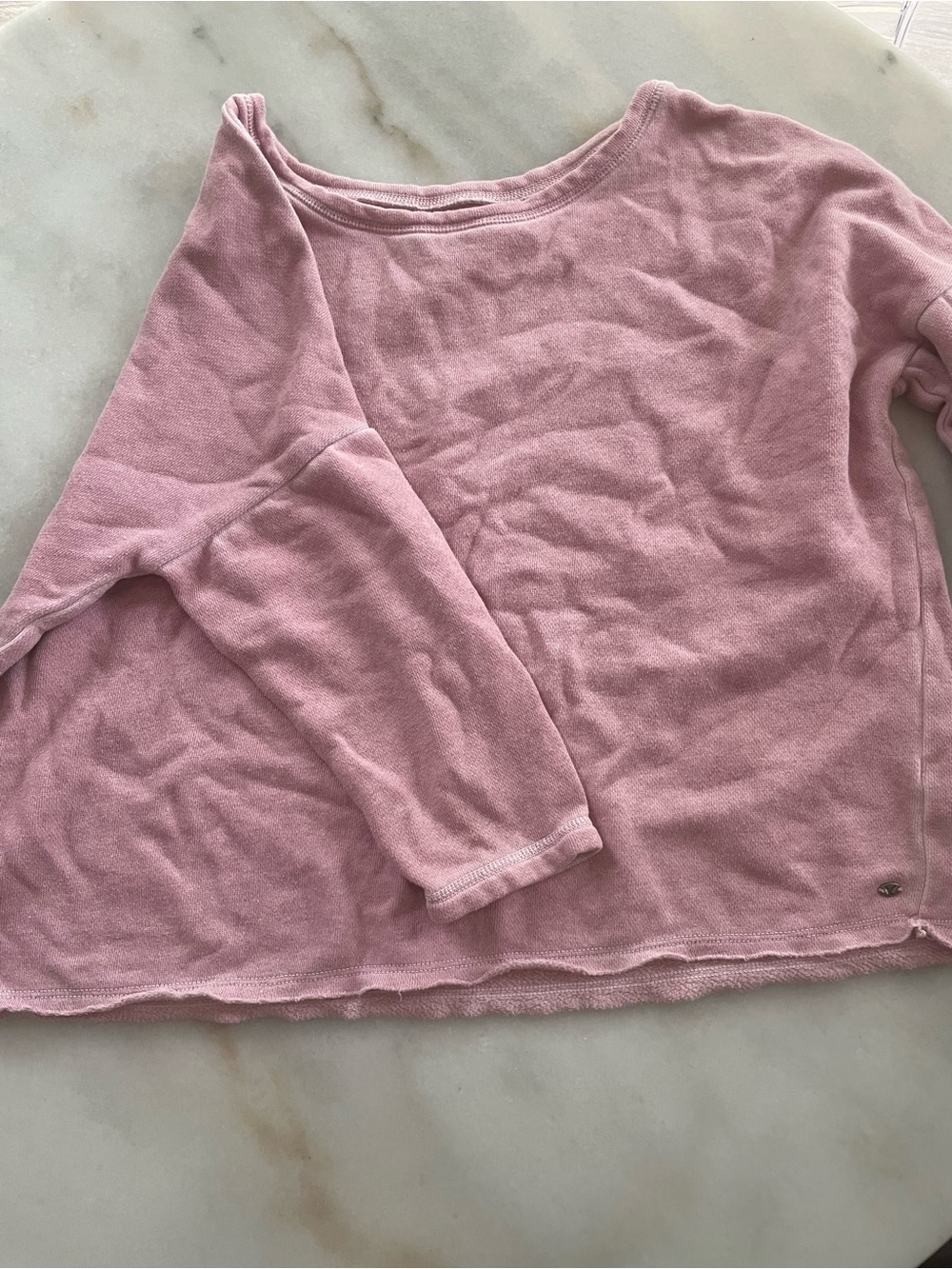 American Eagle Outfitters Light Pink Long-Sleeve Knit Top